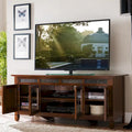Leick Home Rustic Oak Enclosed Storage TV Stand