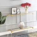 2 Tier Acrylic Glass Console Table