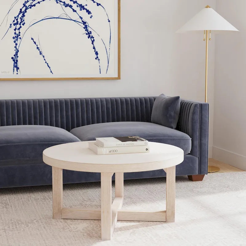 Round Bayur Wood Coffee Table - 36x36x18